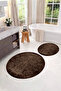 Digital Washable Non-Slip Base Classic Model Round Bath Mat Toilet Set - 5