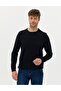Navy Blue Slim Fit Crew Neck Basic Knitwear Sweater 50270179-Vr033 - 3