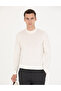 Ecru Regular Fit Quarter Collar Wool Blend Basic Knitwear Sweater 50270049-Vr019 - 3