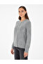 Gray Melange Slim Fit Knitwear Cardigan 50290546 -Vr086