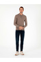Mink Melange Slim Fit Polo Neck Basic Knitwear Sweater 50296623-Vr174 - 4