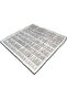 White Newspaper Patterned Tivil Silk Scarf 8942 - 07
