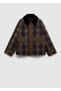 Contrast Collar Checked Parka - 3