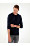 Navy Blue Slim Fit Crew Neck Basic Knitwear Sweater 50296621-Vr033 - 3