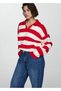 Striped polo collar sweater - 5