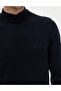 Navy Blue Slim Fit Half Turtleneck Basic Knitwear Sweater 50276161-Vr033 - 7
