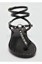 Leather banded sandals - 5