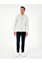 Light Gray Melange Regular Fit Zippered Knitwear Cardigan 50296442-Vr091 - 4