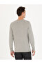 Light Gray Melange Slim Fit Crew Neck Basic Knitwear Sweater 50270179-Vr091 - 5