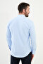 Straight Slim Fit Judge Collar Men's Shirt Blue - 27020.24K - 3