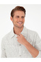 Light Gray Classic Collar Double Pocket Regular Fit Knitted Shirt Jacket 50290628-Vr001 - 2
