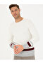 Ecru Slim Fit Crew Neck Knitwear Sweater 50278086-Vr019 - 3