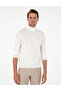 Ecru Slim Fit Half Turtleneck Basic Knitwear Sweater 50296614-Vr019 - 3