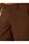 Brown Regular Fit Basic Canvas Trousers 50292505-Vr029 - 5