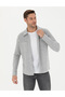 Gray Melange Classic Collar Double Pocket Regular Fit Knitted Shirt Jacket 50280182-Vr086