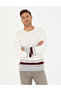 Ecru Slim Fit Crew Neck Knitwear Sweater 50278086-Vr019 - 2