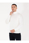 Ecru Slim Fit Half Turtleneck Basic Knitwear Sweater 50259094-Vr019
