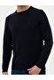 Navy Blue Slim Fit Crew Neck Basic Knitwear Sweater 50270179-Vr033 - 6