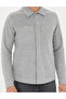 Gray Melange Classic Collar Double Pocket Regular Fit Knitted Shirt Jacket 50280182-Vr086 - 6