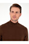 Dark Brown Slim Fit Half Turtleneck Basic Knitwear Sweater 50296548-Vr084 - 2