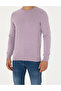 Lilac Melange Slim Fit Crew Neck Basic Knitwear Sweater 50270179-Vr231 - 6