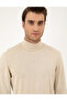 Beige Slim Fit Turtleneck Wool Blended Basic Knitwear Sweater 50270052-Vr011 - 2