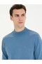 Dark Blue Slim Fit Half Turtleneck Basic Knitwear Sweater 50276161-Vr032 - 2