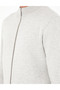 Light Gray Melange Regular Fit Zippered Knitwear Cardigan 50296442-Vr091 - 7