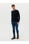 Navy Blue Slim Fit Crew Neck Basic Knitwear Sweater 50270179-Vr033 - 4