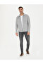 Gray Melange Classic Collar Double Pocket Regular Fit Knitted Shirt Jacket 50280182-Vr086 - 4