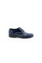 Hld 2052 special production genuine leather men's shoes navy blue patent leather - 2