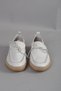 White Srm 116 - Genuine Leather Men's Shoes with Wicker Detail