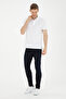 Men's Slim Fit Polo Neck White Basic T-Shirt 50286724-Vr013 - 4
