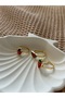 Ladybug, Watermelon and Strawberry Ring Set Children's Teen Adjustable Ring Set Triple Ring Set - 3