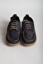 Select 215340 genuine leather casual men's shoes navy blue - 2