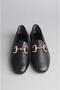 SEÇ 020 Black Genuine Leather Ballerinas - With Stone Buckle - 2