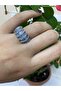 Fan Model Baguette and Zircon Stone Ring - Adjustable Women's Ring - Gift - 6