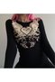 Harajuku Grunge Black Long Sleeve Heart Wings Fashion