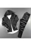 Black Scuba Printed Hooded Tracksuit Top and Bottom Set