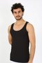 Fashion Line Men's Combed Cotton Black Undershirt 6566 - 2