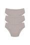 Moda Çizgi Men's Cotton 3-Piece Gray Slips 40129