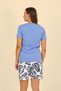 Fashion Line Women's Shorts Short Sleeve Combed Pajama Set Blue 3622 - 5
