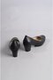 Select 5116 genuine leather comfort heel women's shoe black - 4