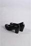 Select 5116 genuine leather comfort heel women's shoe black printed leather - 5