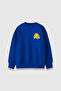 Retro Face Back Printed Oversize Children's Sweatshirt - 3