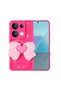 Poco M6 Pro 4g Case Camera Protected Figure Design Zore Kapya Cover - Pink Dark