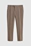 Slim Fit Navy Blue Dobby Mono Collar Viscose Suit Combination - 3