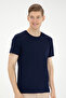 Men's Regular Fit Crew Neck Navy Blue T-Shirt 50287085-Vr033 - 3