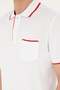 Men's Regular Fit Polo Neck White T-Shirt 50287108-Vr013 - 7