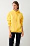 Yellow Hat and Pocket Detailed Raised Long Sleeve Sweatshirt - 3